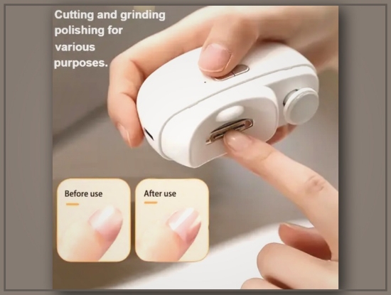 Picture of Teexin USB Rechargeable Electric Nail Clipper with LED Light & Safety Features
