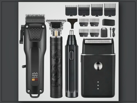 Picture of 4-Piece Men’s Grooming Kit – USB Rechargeable Hair Clipper & Trimmer Set