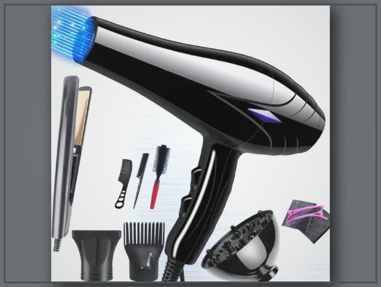 Picture of Women's Hair Dryer & Straightener Set – Fast Heating & Includes Accessories