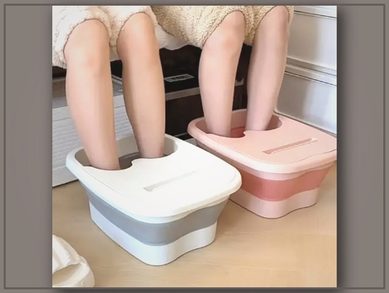 Picture of Foldable Foot Spa Bath Basin – Large & Manual Operation for Relaxing Foot Soak