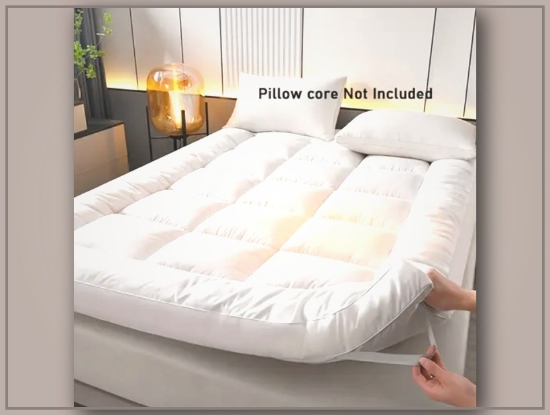 Picture of Soft Mattress Topper & Tatami Mat – Fluffy, All-Season, Easy to Store, Fits Single & Double Beds