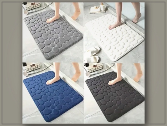 Picture of Coral Fleece Non-Slip Bathroom Mat – Soft, Absorbent, Machine Washable, PVC Backing, Multiple Colors
