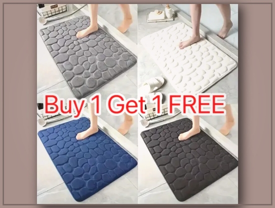Picture of Ultra-Soft Pebble Design Memory Foam Bath Mat – Non-Slip, Quick-Dry, Machine Washable
