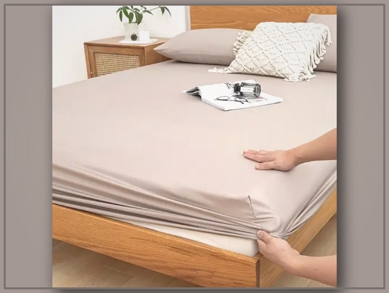 Picture of Solid Color Single Fitted Sheet – Soft, Embossed, All-Season Bed Sheet, Various Colors & Sizes