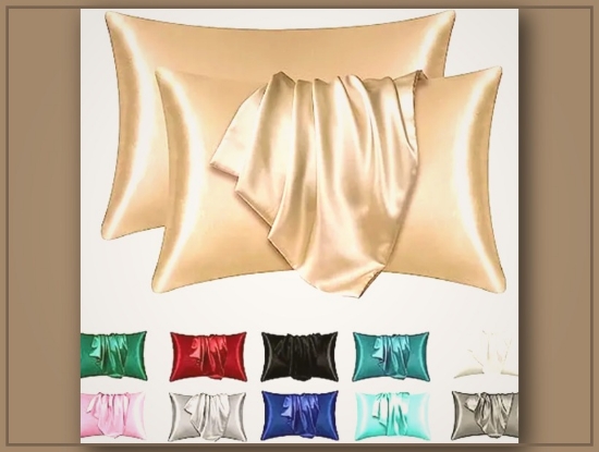 Picture of Satin Pillowcase for Skin & Hair – Set of 2, Soft, Breathable, Cooling, Comfortable Sleep Covers
