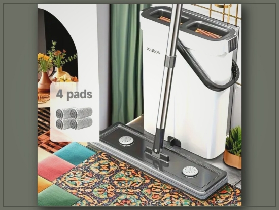 Picture of Complete Home Cleaning System with Mop & Bucket – Hands-Free Dusting, Microfiber Cloths Included