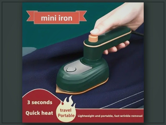 Picture of Compact Travel Foldable Garment Steamer – 180° Rotatable, Fast Heat-Up, Lightweight & Portable for Wrinkle Removal