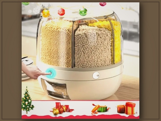 Picture of Large Capacity Waterproof Plastic Grain & Food Dispenser with Lid – Multi-Purpose Kitchen Storage Container