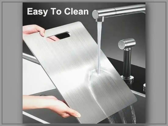 Picture of Premium Stainless Steel Dual-Sided Cutting Board – Food-Grade, Rust-Resistant, Easy to Clean, for Kitchen & Dining