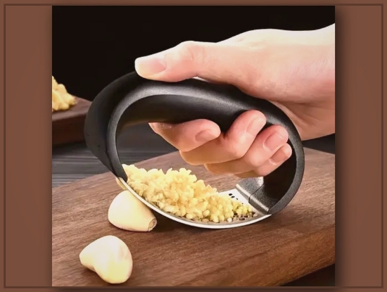 Picture of Stainless Steel Garlic Press – Manual, Durable, Effortless Garlic Crushing, Kitchen Gadget