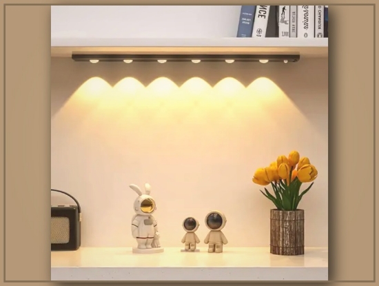 Picture of Smart Home LED Light Strip with Magnetic Sensor – Wireless, Rechargable, Adjustable Brightness, Easy Installation