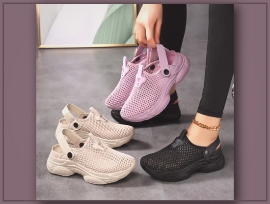 Picture of Women’s Breathable Slip-On Sneakers – Thick Cushioned Sole, Round Toe