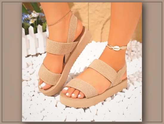 Picture of Women’s Flat Summer Slippers – Elastic Band, Thick Sole, Fashionable Outdoor