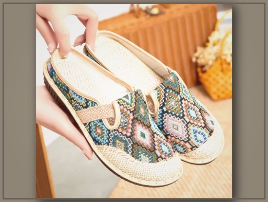 Picture of Women’s Casual Slip-On Flats – Breathable Fabric, Rubber Sole, All-Season