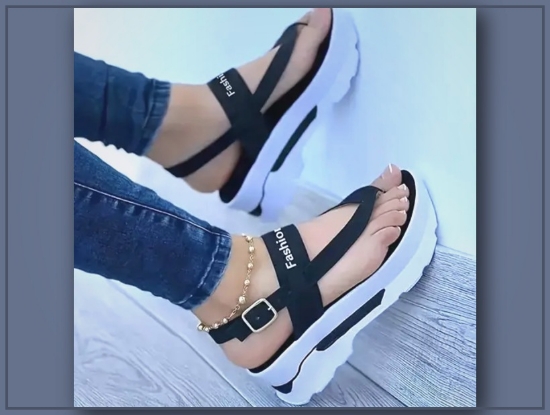 Picture of Elegant Women’s Thick Heel Sandals – Open Toe, Ankle Strap, Summer Style