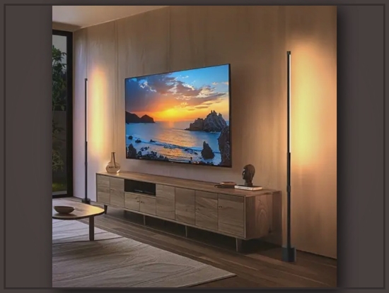 Picture of Nordic Style Adjustable LED Corner Floor Lamp – USB Powered, Modern Design