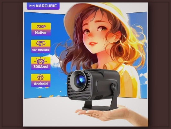 Picture of Magcubic Hy320Mini 4K Projector – 1080p, 300ANSI, Dual WiFi6, 3D Support