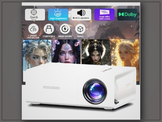 Picture of Portable Indoor Mini Projector – Home Theater & Gaming, Multiple Ports