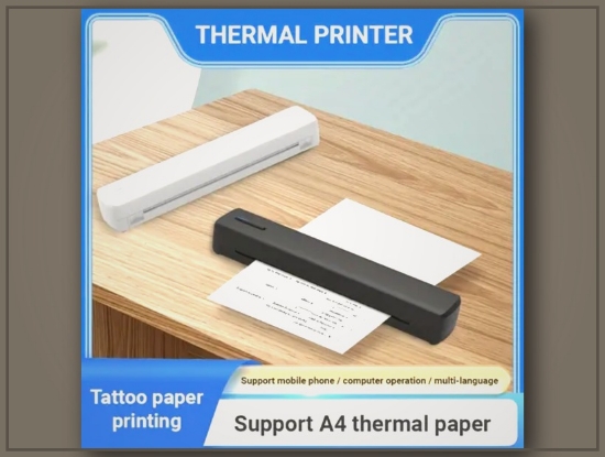 Picture of Portable Inkless Thermal A4 Printer – Wireless, Compatible with iOS & Android
