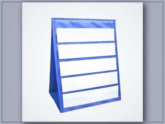 Picture of Double-Sided Pocket Chart with 20 Reusable Dry Erase Cards