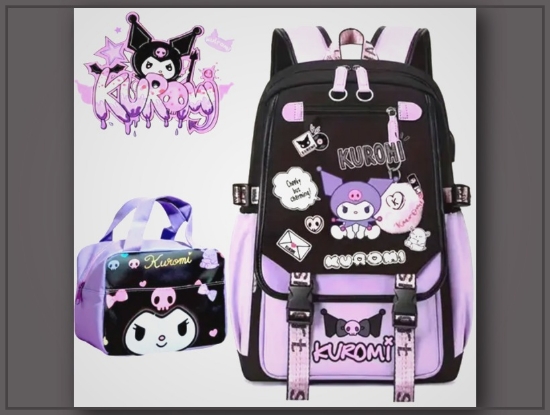 Picture of Sanrio Kuromi & Friends Laptop Backpack – Multiple Compartments & USB Port