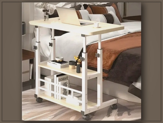 Picture of Height-Adjustable Mobile Bedside & Study Desk – Compact & Multi-Functional
