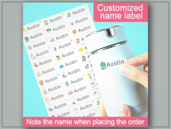Picture of Custom Waterproof Name Stickers – Medium Size, 3.4x1.2cm, Personalize Labels for School & Office