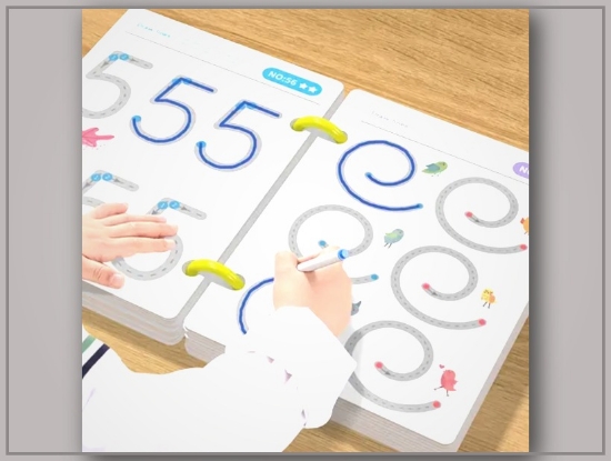 Picture of Reusable 96-Page Magic Tracking Workbook for Kids – Fun Animal & Math Activities