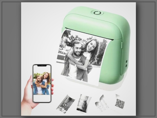 Picture of Portable Wireless Thermal Printer – Instant, Inkless, Multi-Use for Photos & Labels