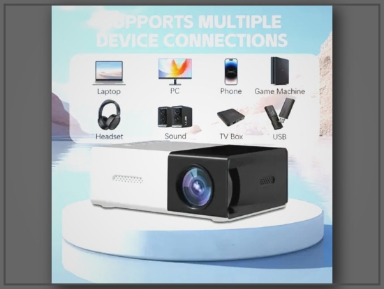 Picture of Portable Home Theater Projector – Wired Screen Sharing & Smartphone Compatibility
