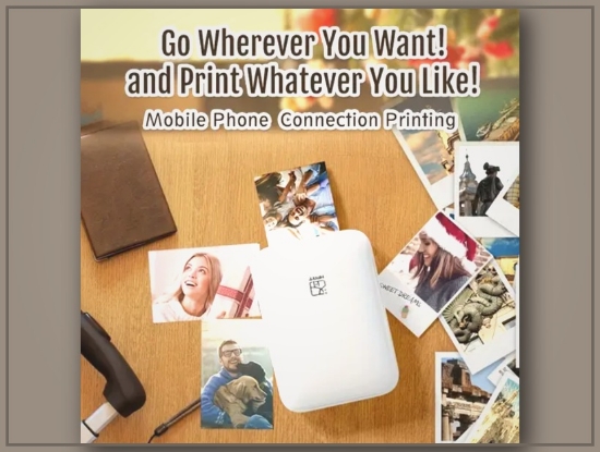 Picture of Compact Wireless Inkless Photo Printer – High-Definition Mobile Color Printer for Smartphones & Travel