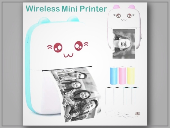 Picture of Cute Wireless Mini Thermal Printer – USB Rechargeable, Supports Photo & Label Printing