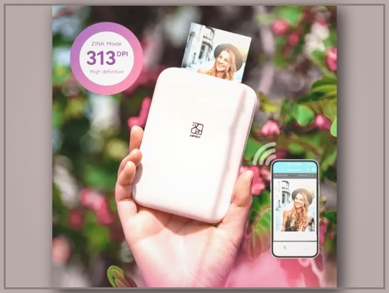 Picture of HPRT Mini HD Wireless Photo Printer – 303DPI, Compatible with iOS & Android