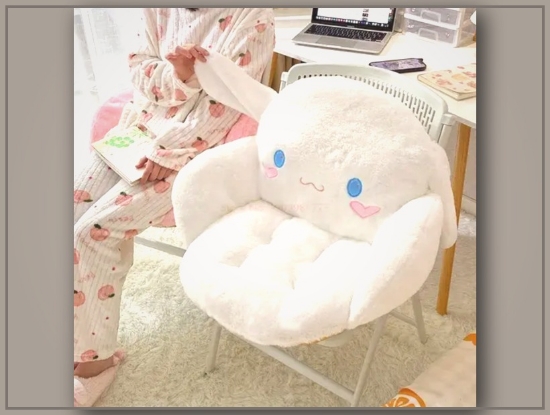 Picture of Cinnamoroll & Kuromi Plush Chair Cushions – Soft, Non-Slip, Portable, Irregular Shape
