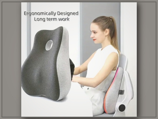 Picture of Memory Foam Lumbar Support Cushion – Support & Comfort for Office & Travel