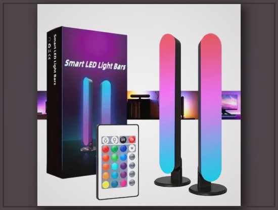 Picture of RGB LED Light Strips with Music Sync – 2pcs, Over 100 Dynamic Colors & Modes