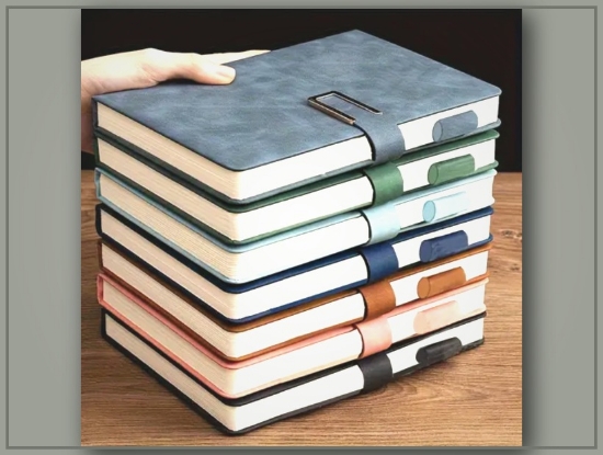 Picture of Vintage Leather A5 Notebook with Magnetic Closure & Bookmark