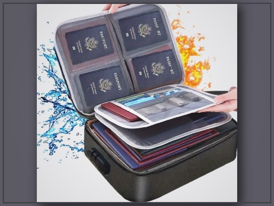 Picture of Lockable 3-Layer Document & Laptop Organizer Bag – Zippered & Compact