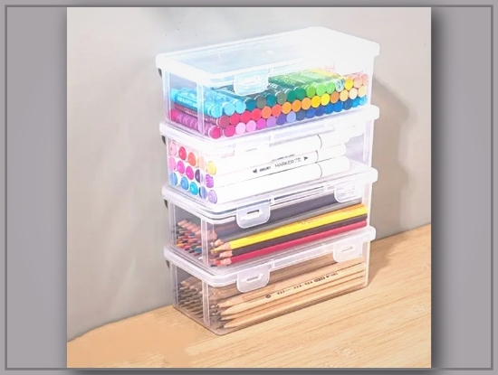 Picture of Large Clear Plastic Storage Boxes with Lids – 4pcs, Lightweight & Durable