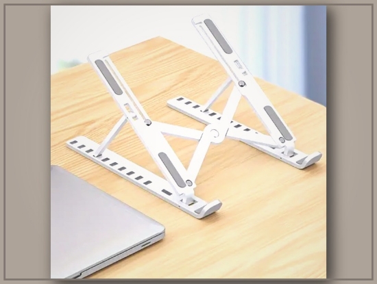 Picture of Adjustable Folding Laptop Stand – 21.5x28cm, Heat Dissipation & Ergonomic Design