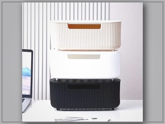 Picture of Cable Organizer Box for Power Strips & Wires – Frost White, Easy Assembly