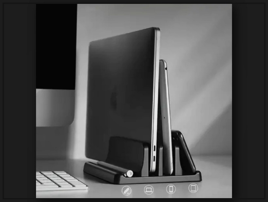 Picture of Vertical Laptop & Tablet Stand Holder – Compatible with Macbook & iPad