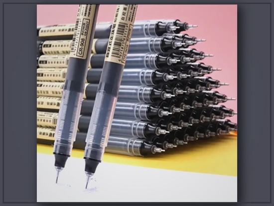 Picture of 10pcs Quick-Dry Gel Pens – Black, Blue, Red, 0.5mm, Smooth & Reliable