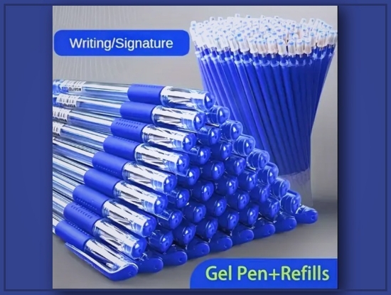 Picture of 18pcs Gel Pen Set – Black, Blue & Red Ink, 0.5mm, Kawaii & Student Friendly