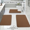 Picture of 3pcs Super Absorbent & Non-Slip Bath & Floor Mats – Soft, High-End, Bathroom & Shower Decor