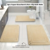 Picture of 3pcs Super Absorbent & Non-Slip Bath & Floor Mats – Soft, High-End, Bathroom & Shower Decor