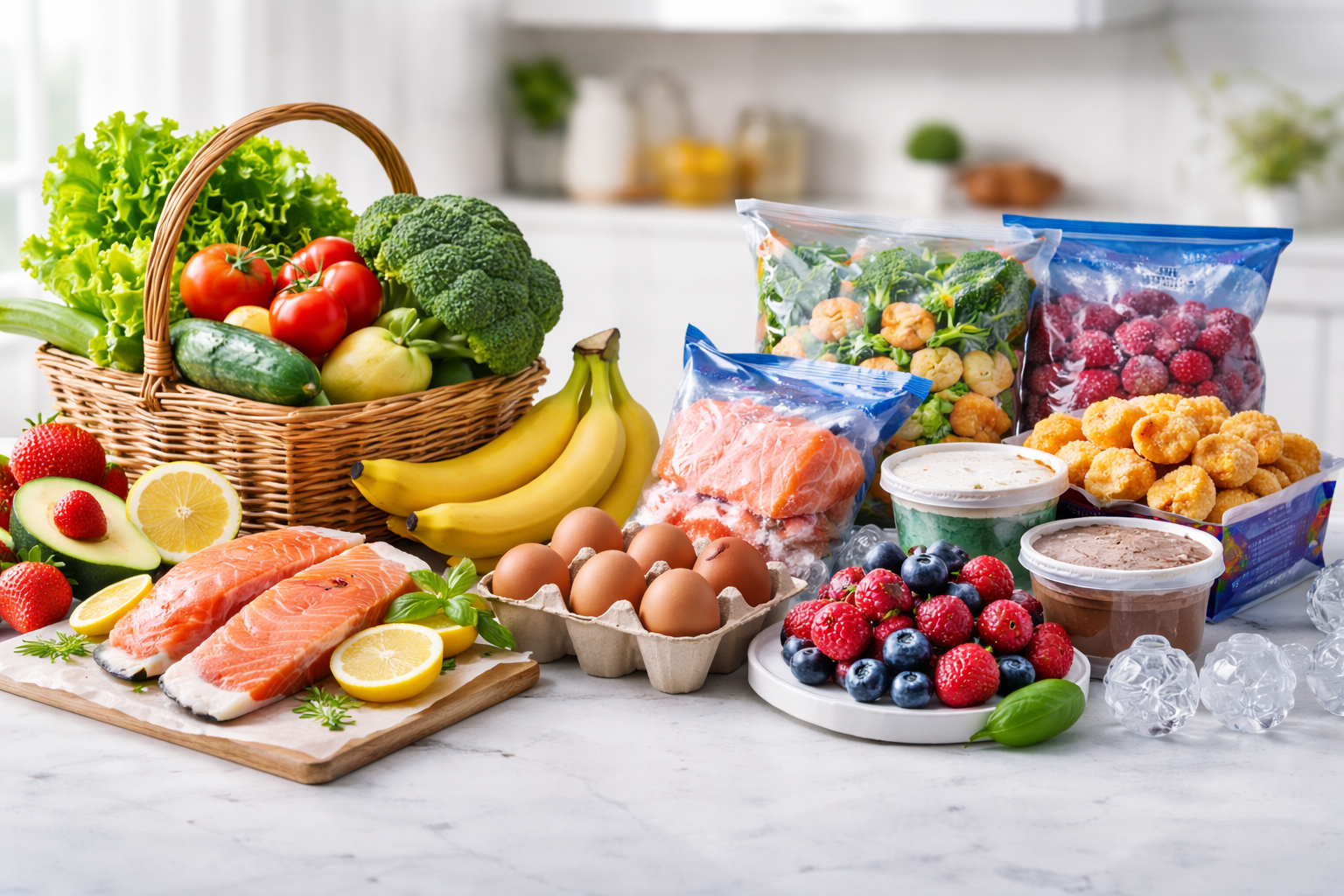 Fresh vs frozen foods guide for online grocery shopping