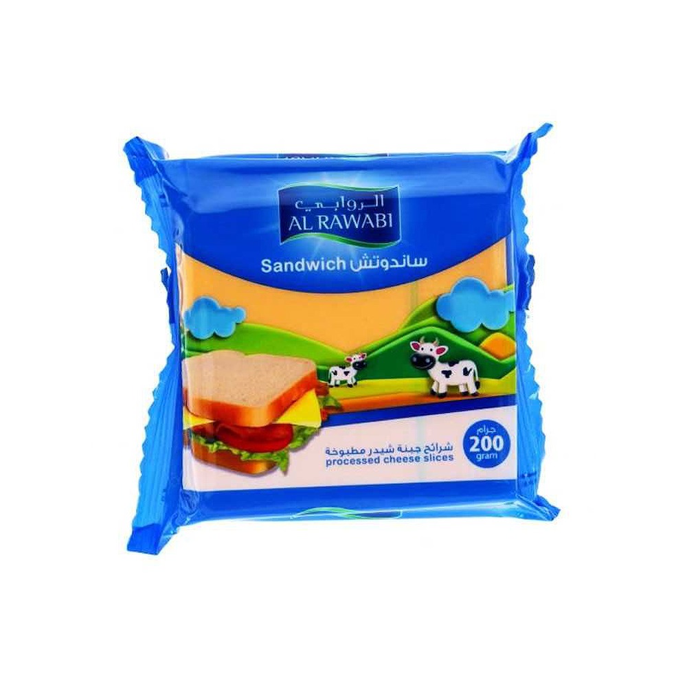 Al Rawabi Sandwich Slice Cheese 200g - Premium Quality & Great Value