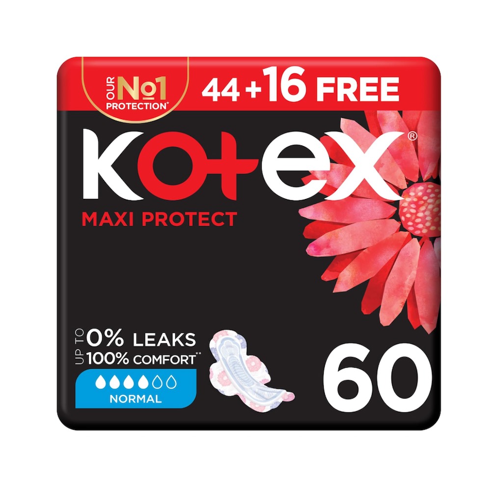 KOTEX MAXI NORMAL WINGS 60PADS