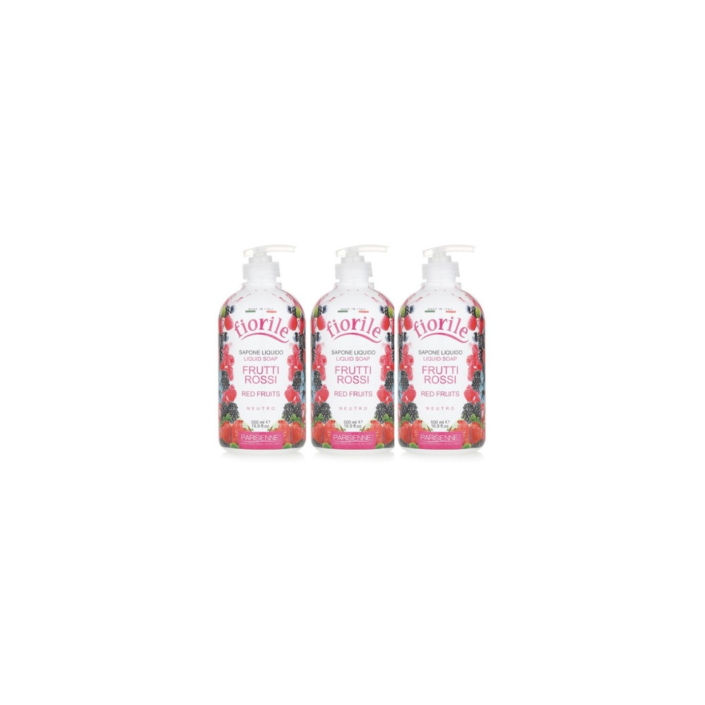 Parisienne Liquid Soap Red Fruits Scent 500ML Pack of 3